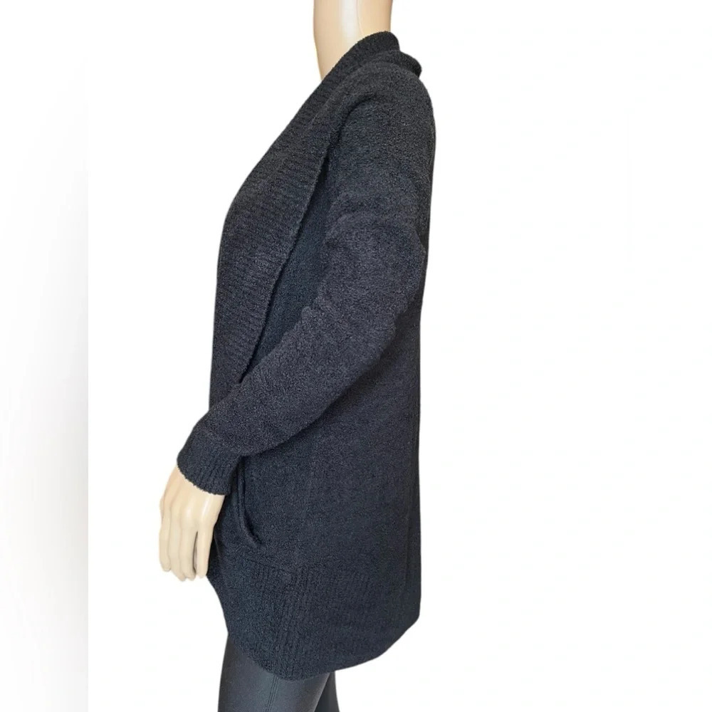 Barefoot Dreams Womens Cardigan CozyChic Lite Circle Black Size XS/S - Picture 7 of 14